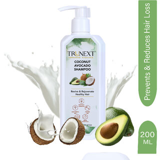 TruNext Coconut Avocado Shampoo, Sulphate Free Coconut Hair Shampoo with No Parabens,300 ml