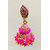 Oxidized Golden Pink StylishJhumki/ Jumka Fashion Earrings Jewellery for Women/Girls Alloy Alloy Jhumki Earring
