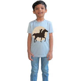                       RISH - Kids Polyester Material woman horse rider Printed Design for age 12 - 18 Months - colour Grey                                              