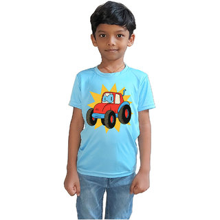                       RISH - Kids Polyester Material tractor Printed Design for age 12 - 18 Months - colour Blue                                              