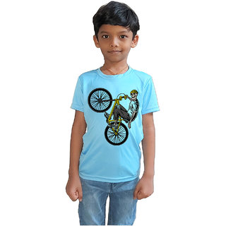                       RISH - Kids Polyester Material skelton bike Printed Design for age 2 - 4 Years - colour Blue                                              