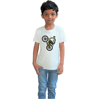                       RISH - Kids Polyester Material skelton bike Printed Design for age 2 - 4 Years - colour White                                              