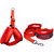 Petshop7 Nylon Red Fur 1.25 Inch Large Dog Harness, Dog Collar  Leash (Chest Size  28-34 inch)