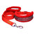 Petshop7 Nylon Red Fur 1.25 Inch Large Dog Harness, Dog Collar  Leash (Chest Size  28-34 inch)