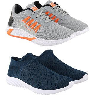 Buy Chevit Men s Combo Pack of 02 Shoes for Men Casual Sneakers