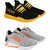 Chevit Latest Affordable Combo Pack of 02 Sports Shoes for Running , Training & Gym Running Shoes For Men (Grey, Black)