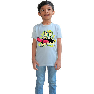                       RISH - Kids Polyester Material Cyclops monster Printed Design for age 12 - 18 Months - colour Grey                                              
