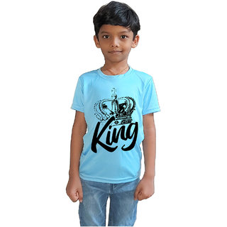                       RISH - Kids Polyester Material King Crown Printed Design for age 12 - 18 Months - colour Blue                                              