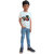 RISH - Kids Polyester Material Chinese dragon Printed Design for age 6 - 8 Years - colour White