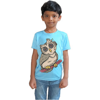                       RISH - Kids Polyester Material spy owl Printed Design for age 12 - 18 Months - colour Blue                                              