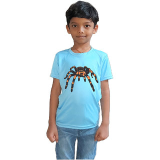                      RISH - Kids Polyester Material tarantula t shirt Printed Design for age 12 - 18 Months - colour Blue                                              
