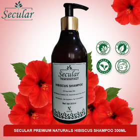 Secular Hibiscus Shampoo Premium Naturals Shampoo - Best Hair Fall Control Shampoo 300ml