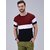 asfashion creation Color Block Men Round Neck marron, Black T-Shirt