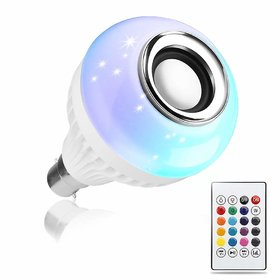 Led Bulb Bluetooth Speaker + RGB Colorfull Light Music Night Bulb with Remote Control for Home,Bedroom,Living Room,Party