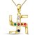Navratan swastik original and certified pendant for men and women