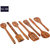 NAU NIDH Handcrafted Wooden Cooking  Serving Spoon Dark Brown Colour Set of 7