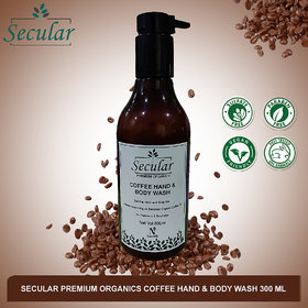 Secular Coffee Hand And Body Wash Premium Organics Hand And Body Wash - Luxury Body Wash For Glowing Skin 300ml