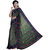 PREOSY Women's Tissue Khadi Cotton Saree With Unstitched Blouse In Black