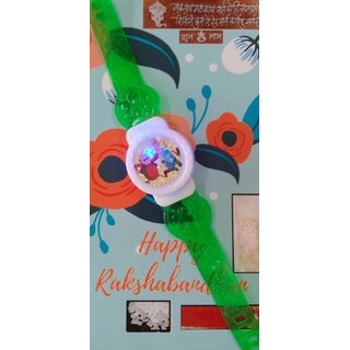 Motu Patlu LED Rakshabandhan Bracelet for Kids Rolli Chawal Mishri Card Rakhi