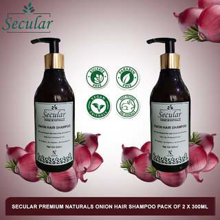 Secular Premium Naturals onion Hair Shampoo pack of 2 x 300ml