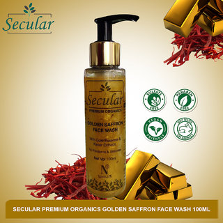                       Secular Skin Glow With Gold Dust And Saffron Extracts 100ml Face Wash                                              