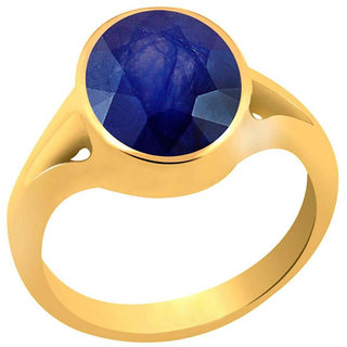                       RS JEWELLERS Gemstones 6.38 Ratti Natural Certified BLUE SAPPHIRE neelam Gemstone Panchdhatu Ring , Birthstone Astrology                                              