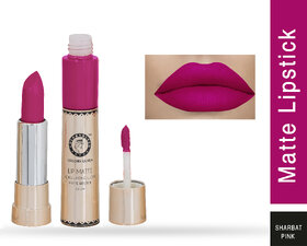 Colors Queen 2in1 Long Lasting Matte Lipstick (Sharbati Pink)