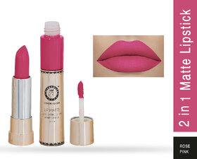 Colors Queen 2in1 Long Lasting Matte Lipstick (Rose Pink)