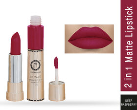 Colors Queen 2in1 Long Lasting Matte Lipstick (Deep Raspberry)