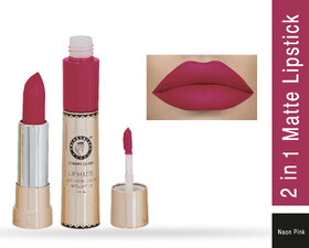 Colors Queen 2in1 Long Lasting Matte Lipstick (Neon Pink)