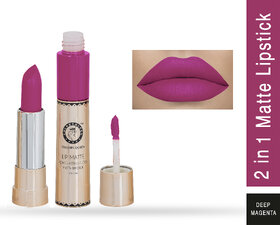 Colors Queen 2in1 Long Lasting Matte Lipstick (Deep Magenta)