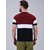 asfashion creation Color Block Men Round Neck marron, Black T-Shirt