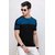 asfashion creation Color Block Men Round Neck blue, Black T-Shirt