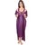 RamE-2 PC Bridal Satin Purple Colour nighty ,gown ,night wear ,night dress,night suits