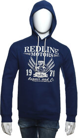 Red Line Blue Slogan Printed Full Sleeve Hoody Jacket