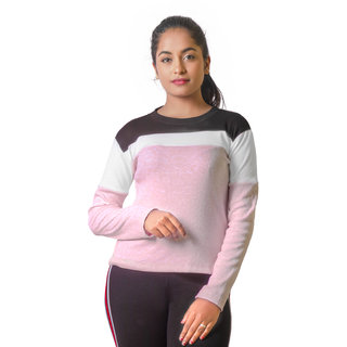                       Women's Pink Cotton Blend Sweatshirt By Ww Won Now                                              