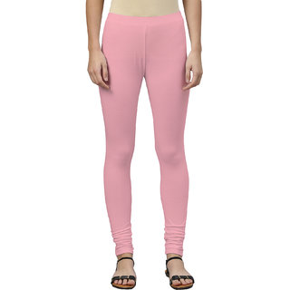                       Women's Baby Pink Cotton Blend Leggings By Ww Won Now                                              