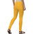 Women's Golden Yellow Cotton Blend Leggings By Ww Won Now