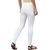Women's White Cotton Blend Leggings By Ww Won Now