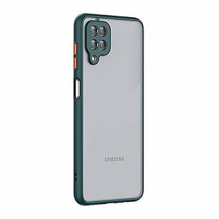                       Gowami Smoke Back Cover for Samsung Galaxy M32 Smoke Translucent Shock Proof Smooth with Camera Protection Green Smoke                                              