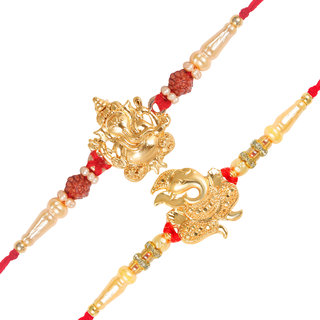 Vighnaharta Lord Ganpati and Mangalmurti Rakhi Vighnaharta Lord Ganpati and Mangalmurti Rakhi