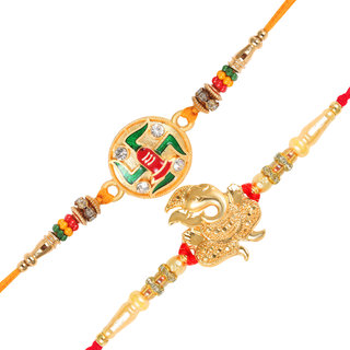 Vighnaharta Lord Ganpati and Swastik Rakhi Vighnaharta Lord Ganpati and Swastik Rakhi