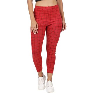                       Ww Won Now Women's Red Slim Fit Jegging                                              