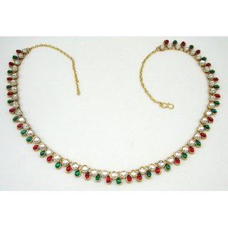 Traditional Maroon Green Kundan waist belt Traditional Maroon Green Kundan waist belt