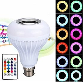 EASYGOKART Led Bulb with Bluetooth Speaker with Remote Control for Home, Bedroom, Party