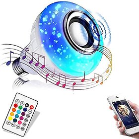 Led Wireless Light Bulb with Speaker  Bluetooth Enabled  Rgb Music Light  Colour Changing Remote Control Access
