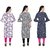BLANCORA Women Floral Print Keyhole Neck Straight Kurta(pack of  3)