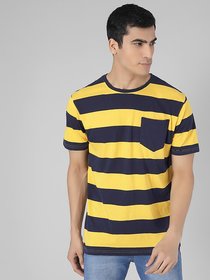 Kotty Men's Striped Round Neck T-shirts