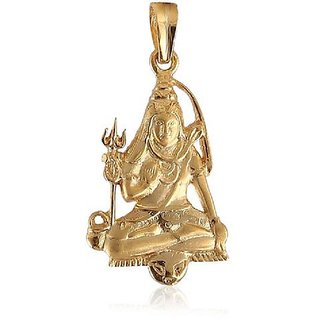                       Jaipur Gemstone-gold shiva  mahadev pendant for men and women gold plated                                              