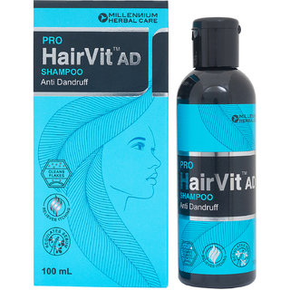 Buy Millennium Herbal Care PRO HAIRVIT AD SHAMPOO Anti-Dandruff Shampoo for Dandruff  Free Hair, 100 ml x 2 bottles Online - Get 11% Off